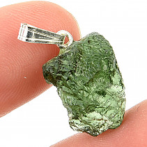 Moldavite pendant handle Ag 925/1000 (1.9g) Chlum