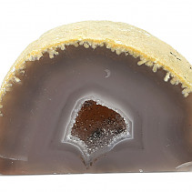 Brown-beige agate geode with cavity 238g