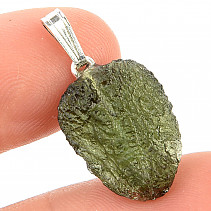 Moldavite pendant handle Ag 925/1000 2g Chlum