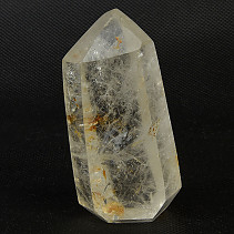 Crystal with limonite slanted point 178g