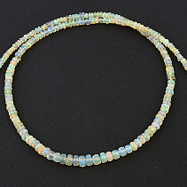 Necklace Ethiopian opal buttons, cut, clasp Ag 925/1000 45cm (6.7g)
