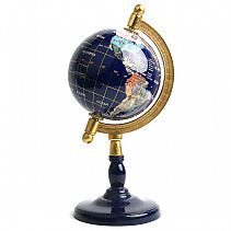 Globus skládaný z drahých kamenů 25cm