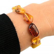 Bracelet amber mix irregular stones
