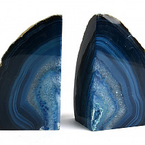 Bookends made of blue agate 1500g Brazil