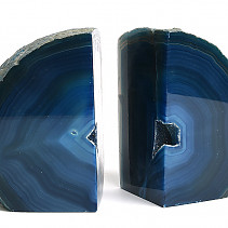 Decorative bookends made of dyed agate 1826g Brazil