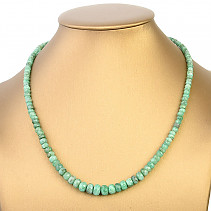 Necklace emerald buttons, cut, fastening Ag 925/1000 45cm (18.1g)