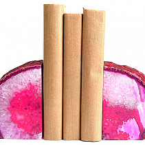 Decorative pink agate bookends 2486g Brazil