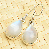 Teardrop moonstone earrings Ag 925/1000 2.3g+2.3g