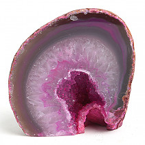 Geode agate dyed pink Brazil 140g