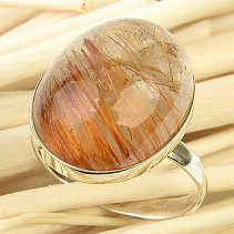 Ring rutile in crystal oval Ag 925/1000 4.8g size uni