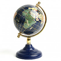 Globe made of precious stones 16.5cm (401g)