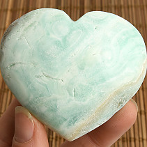 Blue aragonite heart (Pakistan) 131g