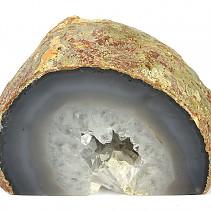 Agate geode with a hollow from Brazil 750g