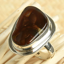 Fire agate ring Ag 925/1000 10.4g size 60
