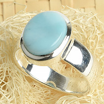 Larimar oval ring Ag 925/1000 (size 60) 6.3g