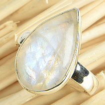 Ring moonstone drop size 57 Ag 925/1000 5g