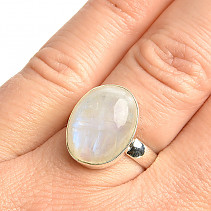Moonstone ring oval size 54 Ag 925/1000 5.8g
