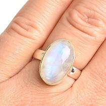 Moonstone oval ring size 54 Ag 925/1000 5.8g