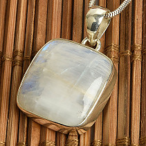 Moonstone pendant rectangle silver Ag 925/100 7.7g