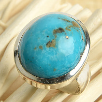 Turquoise ring oval Ag 925/1000 10g size 54