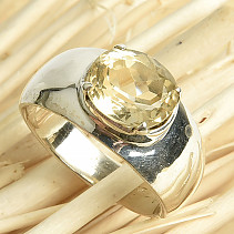 Ring citrine cut oval size 52 Ag 925/1000 6.5g