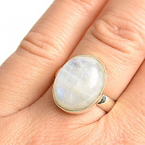 Oval moonstone ring size 54 Ag 925/1000 6.2g