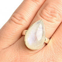 Ring moonstone drop size 57 Ag 925/1000 7.2g