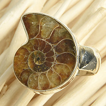 Ammonite ring size 56 Ag 925/1000 8.4g