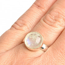 Prsten s kulatým měsíčním kamenem Ag 925/1000