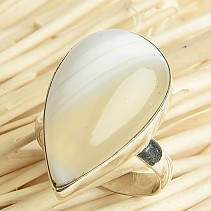 Agate ring drop size 57 Ag 925/1000 7.6g