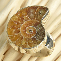 Ammonite ring size 57 Ag 925/1000 8.6g