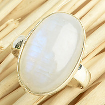 Oval moonstone ring size 54 Ag 925/1000 6.6g