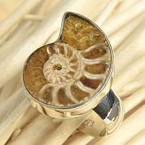 Ammonite ring size 54 Ag 925/1000 8.1g