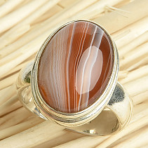 Agate ring oval size 57 Ag 925/1000 10.1g