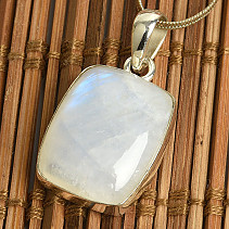 Moonstone pendant rectangle silver Ag 925/100 6.9g