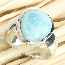 Silver ring with larimar Ag 925/1000 size 57 6.5g
