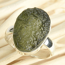 Ring with raw vltavine size 52 Ag 925/1000 4.6g