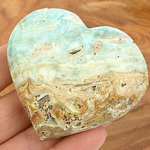 Blue aragonite heart from Pakistan 119g