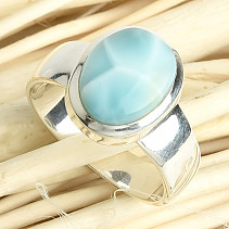Larimar silver ring Ag 925/1000 size 56 5.7g