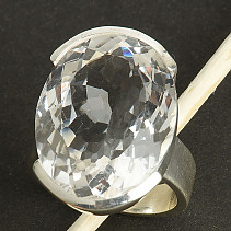 Prsten s broušeným křišťálem Ag 925/1000 16,1g vel.59