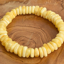 Amber milk bracelet flat shapes 10mm