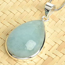 Aquamarine pendant silver Ag 925/1000 14.4g