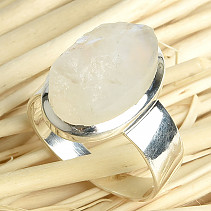 Moonstone raw ring size 60 Ag 925/1000 6.3g