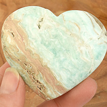 Blue aragonite heart from Pakistan 94g