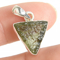 Vltavín pendant triangle silver Ag 925/1000 2.3g