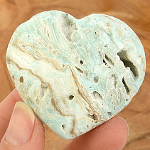 Blue aragonite heart from Pakistan 73g