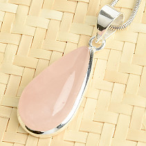Rose pendant in the shape of a drop Ag 925/1000 6.9g