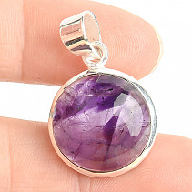 Pendant with round amethyst Ag 925/1000 5.6g