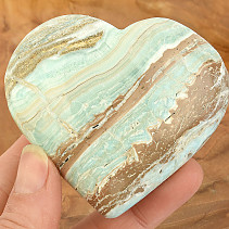 Blue aragonite heart from Pakistan 173g