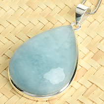 Aquamarine silver pendant Ag 925/1000 25.2g